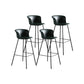 Modern Style Low Back Bar-stool PU Leather Bar Stool with Metal Legs Green Set of 4 Clearhalo 'Bar Furniture' 'Bar Stools' 'bar_stools' 'Furniture' 'furniture_bar_stools' 'Kitchen & Dining Furniture' 4830038