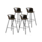 Modern Style Low Back Bar-stool PU Leather Bar Stool with Metal Legs Coffee Set of 4 Clearhalo 'Bar Furniture' 'Bar Stools' 'bar_stools' 'Furniture' 'furniture_bar_stools' 'Kitchen & Dining Furniture' 4830039