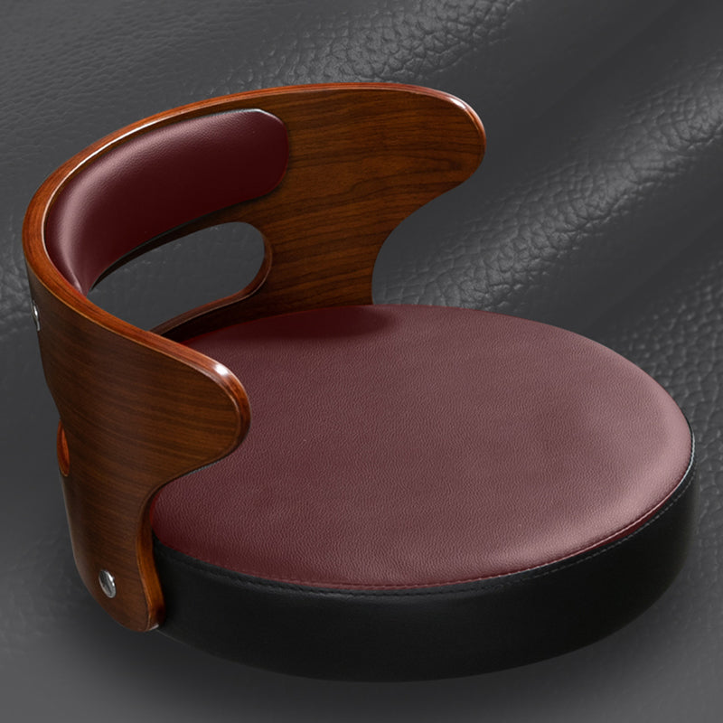 Industrial Style Low Back Bar-stool Wooden Bar Stool with Wooden Legs Clearhalo 'Bar Furniture' 'Bar Stools' 'bar_stools' 'Furniture' 'furniture_bar_stools' 'Kitchen & Dining Furniture' 4830056