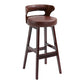 Industrial Style Low Back Bar-stool Wooden Bar Stool with Wooden Legs Clearhalo 'Bar Furniture' 'Bar Stools' 'bar_stools' 'Furniture' 'furniture_bar_stools' 'Kitchen & Dining Furniture' 4830062