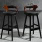 Industrial Style Low Back Bar-stool Wooden Bar Stool with Wooden Legs Clearhalo 'Bar Furniture' 'Bar Stools' 'bar_stools' 'Furniture' 'furniture_bar_stools' 'Kitchen & Dining Furniture' 4830064