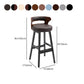 Industrial Style Low Back Bar-stool Wooden Bar Stool with Wooden Legs Clearhalo 'Bar Furniture' 'Bar Stools' 'bar_stools' 'Furniture' 'furniture_bar_stools' 'Kitchen & Dining Furniture' 4830067