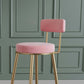 Glam Round Bar and Counter Stool Metal Low Back Stool with 4 Legs Clearhalo 'Bar Furniture' 'Bar Stools' 'bar_stools' 'furn' 'furn_bar_stools' 'Furniture' 'furniture_bar_stools' 'Kitchen & Dining Furniture' 4830079