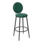 Glam Round Bar and Counter Stool Metal Low Back Stool with 4 Legs Clearhalo 'Bar Furniture' 'Bar Stools' 'bar_stools' 'furn' 'furn_bar_stools' 'Furniture' 'furniture_bar_stools' 'Kitchen & Dining Furniture' 4830088