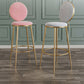 Glam Round Bar and Counter Stool Metal Low Back Stool with 4 Legs Clearhalo 'Bar Furniture' 'Bar Stools' 'bar_stools' 'furn' 'furn_bar_stools' 'Furniture' 'furniture_bar_stools' 'Kitchen & Dining Furniture' 4830096