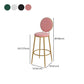 Glam Round Bar and Counter Stool Metal Low Back Stool with 4 Legs Clearhalo 'Bar Furniture' 'Bar Stools' 'bar_stools' 'furn' 'furn_bar_stools' 'Furniture' 'furniture_bar_stools' 'Kitchen & Dining Furniture' 4830132