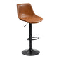 Industrial Bar and Counter Stool Adjustable Height Stool with Pedestal Base in Black Yellow 1 Piece Bar Stool(30"H) Clearhalo 'Bar Furniture' 'Bar Stools' 'bar_stools' 'furn' 'furn_bar_stools' 'Furniture' 'furniture_bar_stools' 'Kitchen & Dining Furniture' 4830153
