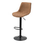 Industrial Bar and Counter Stool Adjustable Height Stool with Pedestal Base in Black Clearhalo 'Bar Furniture' 'Bar Stools' 'bar_stools' 'furn' 'furn_bar_stools' 'Furniture' 'furniture_bar_stools' 'Kitchen & Dining Furniture' 4830155