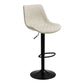 Industrial Bar and Counter Stool Adjustable Height Stool with Pedestal Base in Black Off-White 1 Piece Bar Stool(30"H) Clearhalo 'Bar Furniture' 'Bar Stools' 'bar_stools' 'furn' 'furn_bar_stools' 'Furniture' 'furniture_bar_stools' 'Kitchen & Dining Furniture' 4830162