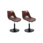 Industrial Bar and Counter Stool Adjustable Height Stool with Pedestal Base in Black Yellow-Brown 2 Piece Set Short Stool(18"H) Clearhalo 'Bar Furniture' 'Bar Stools' 'bar_stools' 'furn' 'furn_bar_stools' 'Furniture' 'furniture_bar_stools' 'Kitchen & Dining Furniture' 4830169