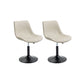 Industrial Bar and Counter Stool Adjustable Height Stool with Pedestal Base in Black Off-White 2 Piece Set Short Stool(18"H) Clearhalo 'Bar Furniture' 'Bar Stools' 'bar_stools' 'furn' 'furn_bar_stools' 'Furniture' 'furniture_bar_stools' 'Kitchen & Dining Furniture' 4830170