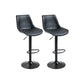 Industrial Bar and Counter Stool Adjustable Height Stool with Pedestal Base in Black Black 2 Piece Set Bar Stool(30"H) Clearhalo 'Bar Furniture' 'Bar Stools' 'bar_stools' 'furn' 'furn_bar_stools' 'Furniture' 'furniture_bar_stools' 'Kitchen & Dining Furniture' 4830171