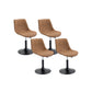 Industrial Bar and Counter Stool Adjustable Height Stool with Pedestal Base in Black Brown 4 Piece Set Short Stool(18"H) Clearhalo 'Bar Furniture' 'Bar Stools' 'bar_stools' 'furn' 'furn_bar_stools' 'Furniture' 'furniture_bar_stools' 'Kitchen & Dining Furniture' 4830181