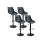 Industrial Bar and Counter Stool Adjustable Height Stool with Pedestal Base in Black Black 4 Piece Set Bar Stool(30"H) Clearhalo 'Bar Furniture' 'Bar Stools' 'bar_stools' 'furn' 'furn_bar_stools' 'Furniture' 'furniture_bar_stools' 'Kitchen & Dining Furniture' 4830185