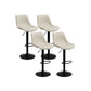 Industrial Bar and Counter Stool Adjustable Height Stool with Pedestal Base in Black Off-White 4 Piece Set Bar Stool(30"H) Clearhalo 'Bar Furniture' 'Bar Stools' 'bar_stools' 'furn' 'furn_bar_stools' 'Furniture' 'furniture_bar_stools' 'Kitchen & Dining Furniture' 4830191