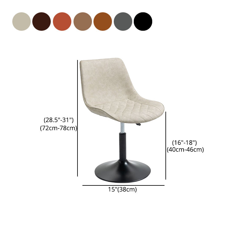 Industrial Bar and Counter Stool Adjustable Height Stool with Pedestal Base in Black Clearhalo 'Bar Furniture' 'Bar Stools' 'bar_stools' 'furn' 'furn_bar_stools' 'Furniture' 'furniture_bar_stools' 'Kitchen & Dining Furniture' 4830192