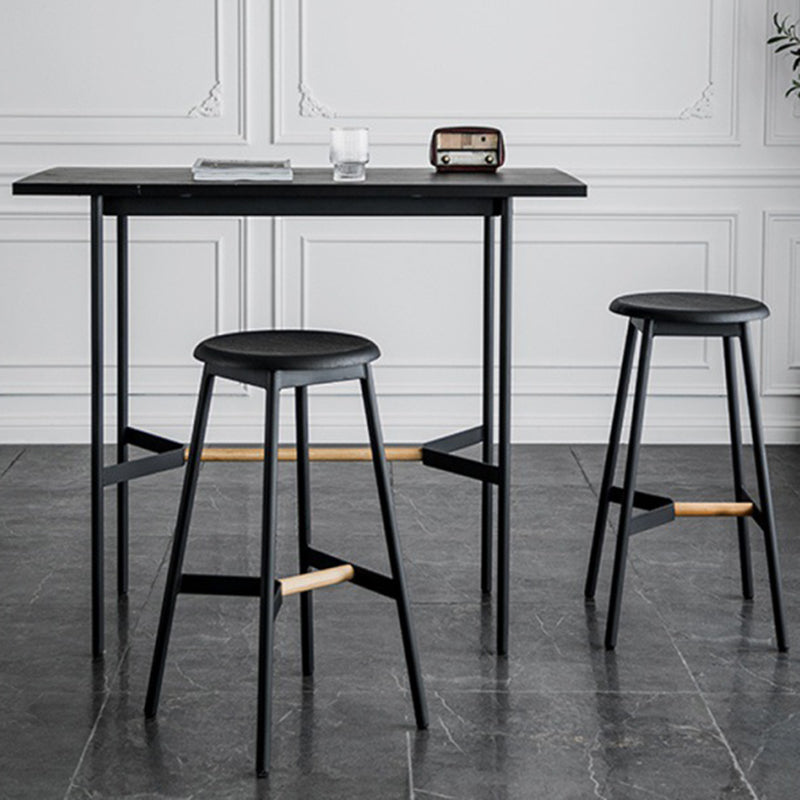 Industrial Backless Bar-stool PU Leather Bar Stool with Metal Legs Clearhalo 'Bar Furniture' 'Bar Stools' 'bar_stools' 'Furniture' 'furniture_bar_stools' 'Kitchen & Dining Furniture' 4830194
