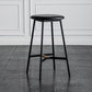 Industrial Backless Bar-stool PU Leather Bar Stool with Metal Legs Black 1 Piece Counter Stool(26"H) Clearhalo 'Bar Furniture' 'Bar Stools' 'bar_stools' 'Furniture' 'furniture_bar_stools' 'Kitchen & Dining Furniture' 4830195