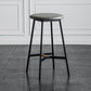 Industrial Backless Bar-stool PU Leather Bar Stool with Metal Legs Grey 1 Piece Counter Stool(26"H) Clearhalo 'Bar Furniture' 'Bar Stools' 'bar_stools' 'Furniture' 'furniture_bar_stools' 'Kitchen & Dining Furniture' 4830196