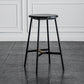 Industrial Backless Bar-stool PU Leather Bar Stool with Metal Legs Textured Black 1 Piece Counter Stool(26"H) Clearhalo 'Bar Furniture' 'Bar Stools' 'bar_stools' 'Furniture' 'furniture_bar_stools' 'Kitchen & Dining Furniture' 4830205
