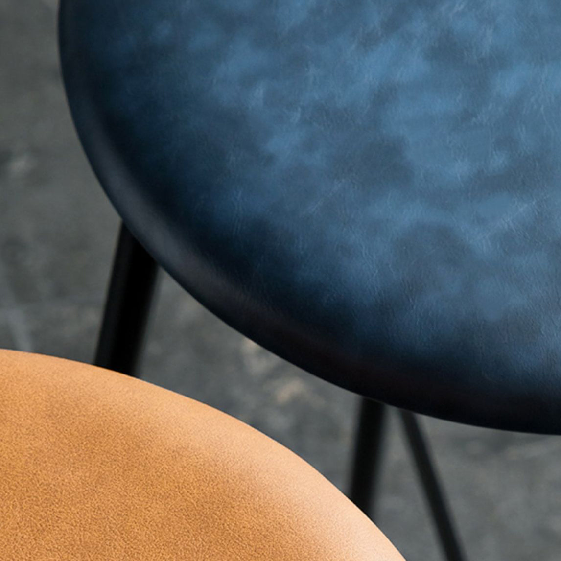Industrial Backless Bar-stool PU Leather Bar Stool with Metal Legs Clearhalo 'Bar Furniture' 'Bar Stools' 'bar_stools' 'Furniture' 'furniture_bar_stools' 'Kitchen & Dining Furniture' 4830206