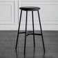Industrial Backless Bar-stool PU Leather Bar Stool with Metal Legs Black 1 Piece Bar Stool(30"H) Clearhalo 'Bar Furniture' 'Bar Stools' 'bar_stools' 'Furniture' 'furniture_bar_stools' 'Kitchen & Dining Furniture' 4830209