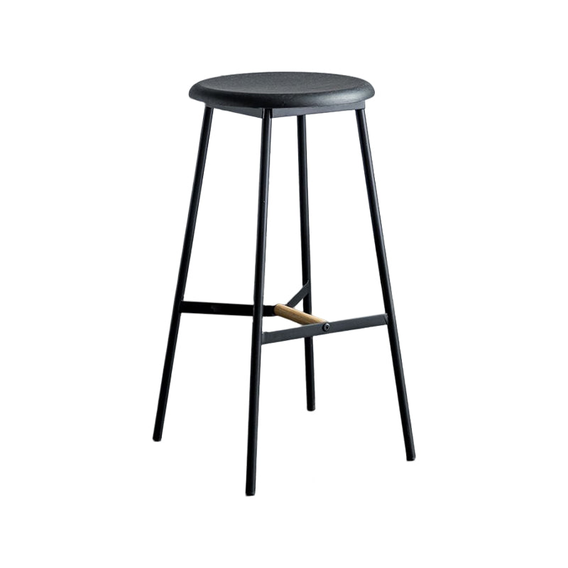 Industrial Backless Bar-stool PU Leather Bar Stool with Metal Legs Clearhalo 'Bar Furniture' 'Bar Stools' 'bar_stools' 'Furniture' 'furniture_bar_stools' 'Kitchen & Dining Furniture' 4830211