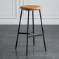 Industrial Backless Bar-stool PU Leather Bar Stool with Metal Legs Brown 1 Piece Bar Stool(30"H) Clearhalo 'Bar Furniture' 'Bar Stools' 'bar_stools' 'Furniture' 'furniture_bar_stools' 'Kitchen & Dining Furniture' 4830213