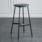 Industrial Backless Bar-stool PU Leather Bar Stool with Metal Legs Green 1 Piece Bar Stool(30"H) Clearhalo 'Bar Furniture' 'Bar Stools' 'bar_stools' 'Furniture' 'furniture_bar_stools' 'Kitchen & Dining Furniture' 4830216