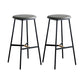 Industrial Backless Bar-stool PU Leather Bar Stool with Metal Legs Grey Set of 2 Bar Stool(30"H) Clearhalo 'Bar Furniture' 'Bar Stools' 'bar_stools' 'Furniture' 'furniture_bar_stools' 'Kitchen & Dining Furniture' 4830231