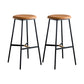 Industrial Backless Bar-stool PU Leather Bar Stool with Metal Legs Brown Set of 2 Bar Stool(30"H) Clearhalo 'Bar Furniture' 'Bar Stools' 'bar_stools' 'Furniture' 'furniture_bar_stools' 'Kitchen & Dining Furniture' 4830232