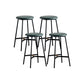 Industrial Backless Bar-stool PU Leather Bar Stool with Metal Legs Green Set of 4 Counter Stool(26"H) Clearhalo 'Bar Furniture' 'Bar Stools' 'bar_stools' 'Furniture' 'furniture_bar_stools' 'Kitchen & Dining Furniture' 4830241