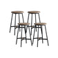 Industrial Backless Bar-stool PU Leather Bar Stool with Metal Legs Brown Set of 4 Counter Stool(26"H) Clearhalo 'Bar Furniture' 'Bar Stools' 'bar_stools' 'Furniture' 'furniture_bar_stools' 'Kitchen & Dining Furniture' 4830243