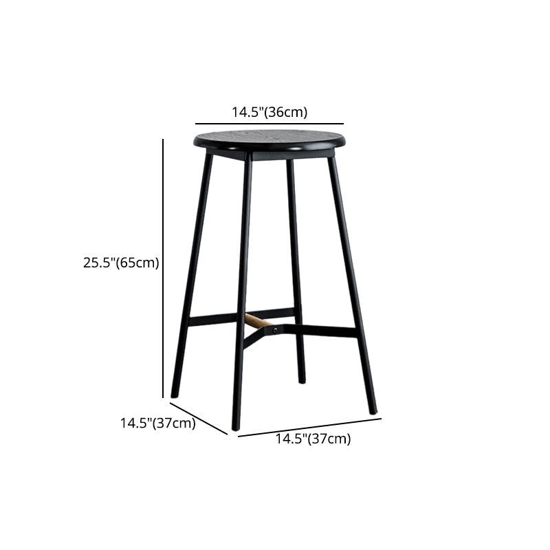 Industrial Backless Bar-stool PU Leather Bar Stool with Metal Legs Clearhalo 'Bar Furniture' 'Bar Stools' 'bar_stools' 'Furniture' 'furniture_bar_stools' 'Kitchen & Dining Furniture' 4830254