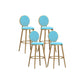 Nordic Style Bar-stool Round Counter Bar Stool with Metal Legs Clearhalo 'Bar Furniture' 'Bar Stools' 'bar_stools' 'furn' 'furn_bar_stools' 'Furniture' 'furniture_bar_stools' 'Kitchen & Dining Furniture' 4830266