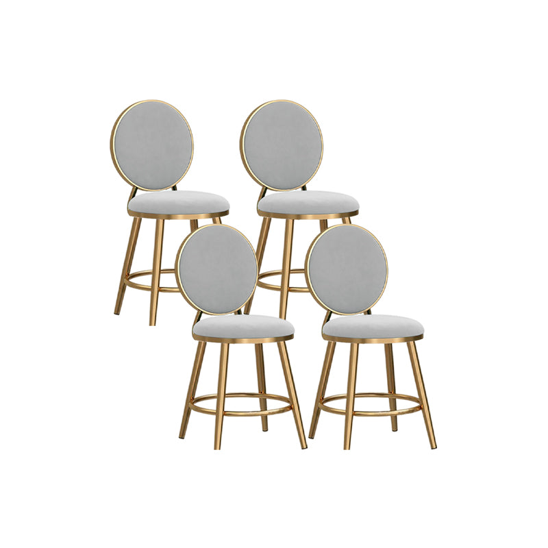 Nordic Style Bar-stool Round Counter Bar Stool with Metal Legs Clearhalo 'Bar Furniture' 'Bar Stools' 'bar_stools' 'furn' 'furn_bar_stools' 'Furniture' 'furniture_bar_stools' 'Kitchen & Dining Furniture' 4830274