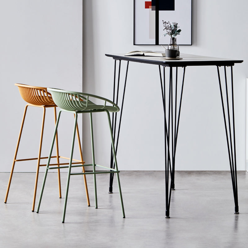 Contemporary Metal Bar Stool Bucket Counter Bar Stool with Metal Legs Clearhalo 'Bar Furniture' 'Bar Stools' 'bar_stools' 'furn' 'furn_bar_stools' 'Furniture' 'furniture_bar_stools' 'Kitchen & Dining Furniture' 4830287