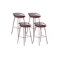 Contemporary Metal Bar Stool Bucket Counter Bar Stool with Metal Legs Purple 4 Piece Set Clearhalo 'Bar Furniture' 'Bar Stools' 'bar_stools' 'furn' 'furn_bar_stools' 'Furniture' 'furniture_bar_stools' 'Kitchen & Dining Furniture' 4830296