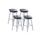 Contemporary Metal Bar Stool Bucket Counter Bar Stool with Metal Legs Gray Blue 4 Piece Set Clearhalo 'Bar Furniture' 'Bar Stools' 'bar_stools' 'furn' 'furn_bar_stools' 'Furniture' 'furniture_bar_stools' 'Kitchen & Dining Furniture' 4830299