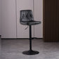 Contemporary Liftable Bar-stool PU Leather Bar Stool with Metal Legs Dark Gray Black 1 Piece Clearhalo 'Bar Furniture' 'Bar Stools' 'bar_stools' 'furn' 'furn_bar_stools' 'Furniture' 'furniture_bar_stools' 'Kitchen & Dining Furniture' 4830315