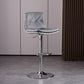Contemporary Liftable Bar-stool PU Leather Bar Stool with Metal Legs Light Gray Silver 1 Piece Clearhalo 'Bar Furniture' 'Bar Stools' 'bar_stools' 'furn' 'furn_bar_stools' 'Furniture' 'furniture_bar_stools' 'Kitchen & Dining Furniture' 4830328