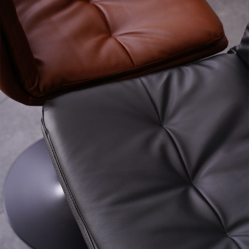 Contemporary Liftable Bar-stool PU Leather Bar Stool with Metal Legs Clearhalo 'Bar Furniture' 'Bar Stools' 'bar_stools' 'furn' 'furn_bar_stools' 'Furniture' 'furniture_bar_stools' 'Kitchen & Dining Furniture' 4830329