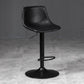 Contemporary Liftable Bar-stool Low Back Bar Stool with Metal Legs Black 1 Piece Clearhalo 'Bar Furniture' 'Bar Stools' 'bar_stools' 'furn' 'furn_bar_stools' 'Furniture' 'furniture_bar_stools' 'Kitchen & Dining Furniture' 4830341