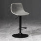 Contemporary Liftable Bar-stool Low Back Bar Stool with Metal Legs Grey 1 Piece Clearhalo 'Bar Furniture' 'Bar Stools' 'bar_stools' 'furn' 'furn_bar_stools' 'Furniture' 'furniture_bar_stools' 'Kitchen & Dining Furniture' 4830342
