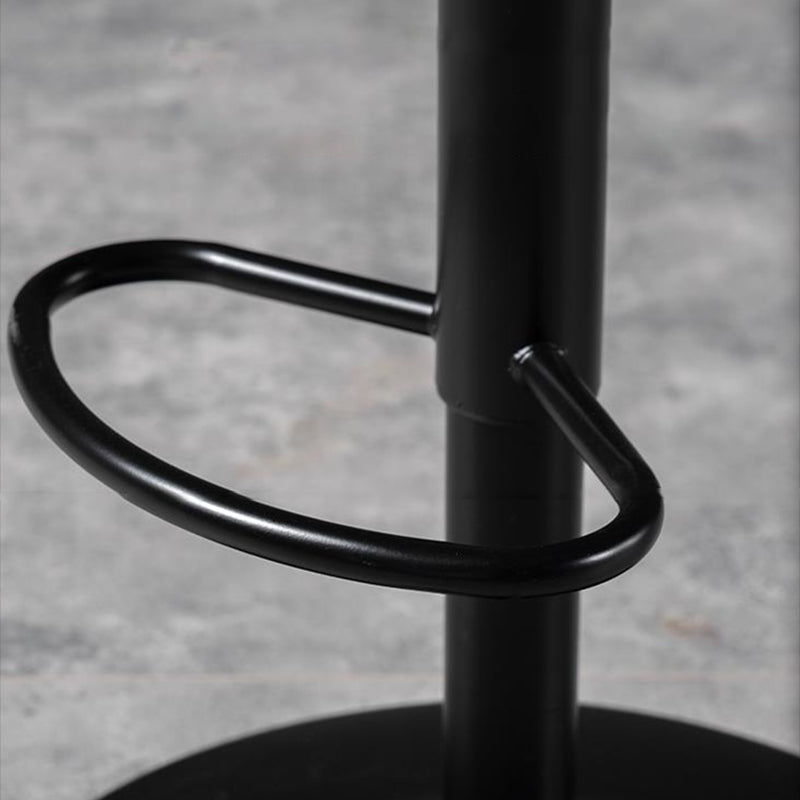 Contemporary Liftable Bar-stool Low Back Bar Stool with Metal Legs Clearhalo 'Bar Furniture' 'Bar Stools' 'bar_stools' 'furn' 'furn_bar_stools' 'Furniture' 'furniture_bar_stools' 'Kitchen & Dining Furniture' 4830354