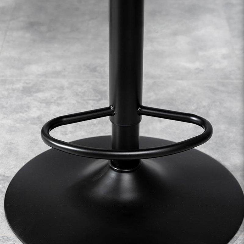 Contemporary Liftable Bar-stool Low Back Bar Stool with Metal Legs Clearhalo 'Bar Furniture' 'Bar Stools' 'bar_stools' 'furn' 'furn_bar_stools' 'Furniture' 'furniture_bar_stools' 'Kitchen & Dining Furniture' 4830357