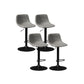 Contemporary Liftable Bar-stool Low Back Bar Stool with Metal Legs Grey 4 Piece Set Clearhalo 'Bar Furniture' 'Bar Stools' 'bar_stools' 'furn' 'furn_bar_stools' 'Furniture' 'furniture_bar_stools' 'Kitchen & Dining Furniture' 4830366