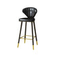 Nordic Glam Style Bar-stool PU Leather Counter Bar Stool with Metal Legs Clearhalo 'Bar Furniture' 'Bar Stools' 'bar_stools' 'furn' 'furn_bar_stools' 'Furniture' 'furniture_bar_stools' 'Kitchen & Dining Furniture' 4830383