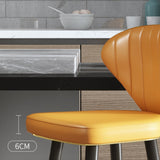 Nordic Glam Style Bar-stool PU Leather Counter Bar Stool with Metal Legs Clearhalo 'Bar Furniture' 'Bar Stools' 'bar_stools' 'furn' 'furn_bar_stools' 'Furniture' 'furniture_bar_stools' 'Kitchen & Dining Furniture' 4830388