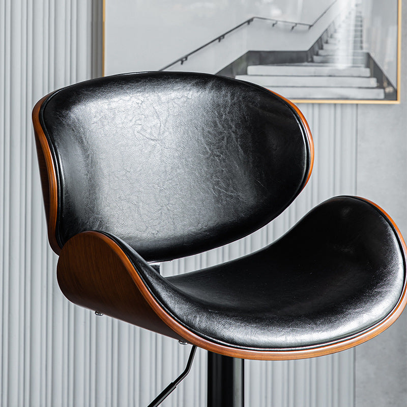 Modern Liftable Bar-stool PU Leather Counter Bar Stool with Metal Legs Clearhalo 'Bar Furniture' 'Bar Stools' 'bar_stools' 'Furniture' 'furniture_bar_stools' 'Kitchen & Dining Furniture' 4830412